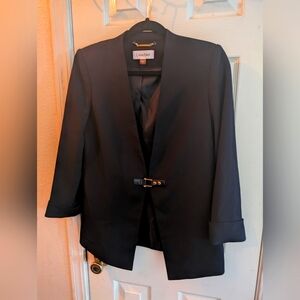 Calvin Klein Ponte Buckle Black Blazer
